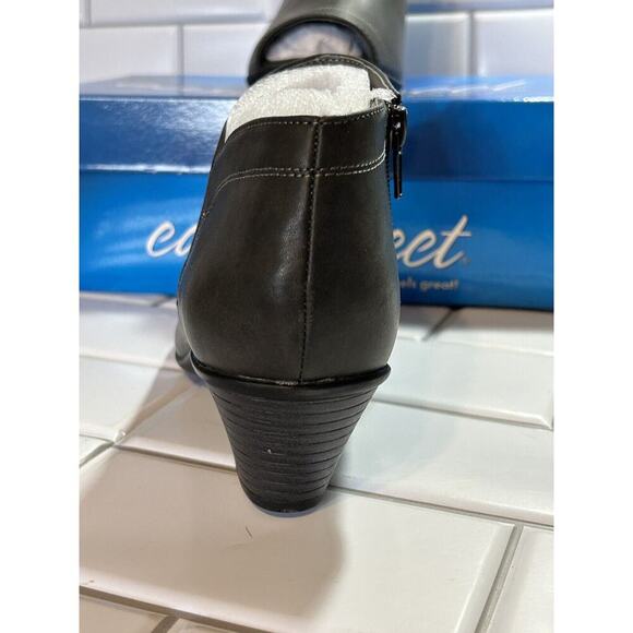 Easy Street Flex 7 1/2 W 31-0327 Grey Voyage Open Toe Bootie Womens Ankle Boot - Picture 7 of 8